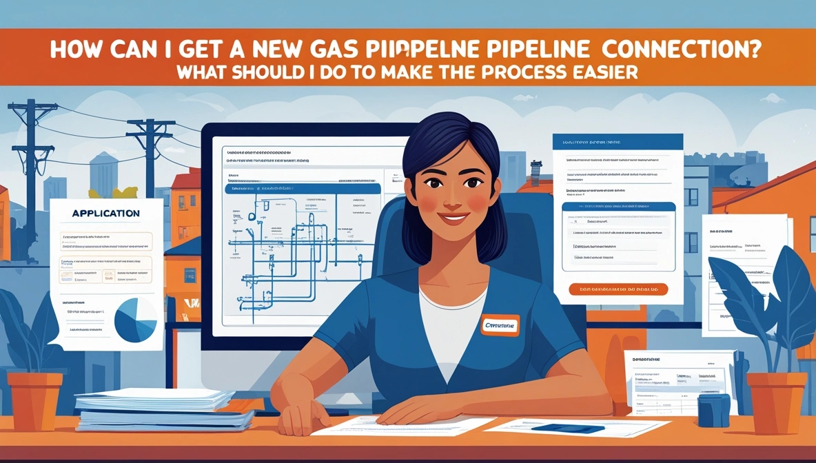 how can i get a new gas pipeline connection? what should i do to make the process easier?