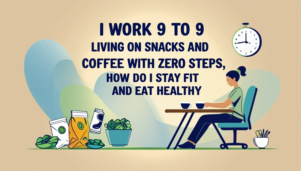 i work 9 to 9, living on snacks and coffee with zero steps. how do i stay fit and eat healthy? A Practical Survival Guide