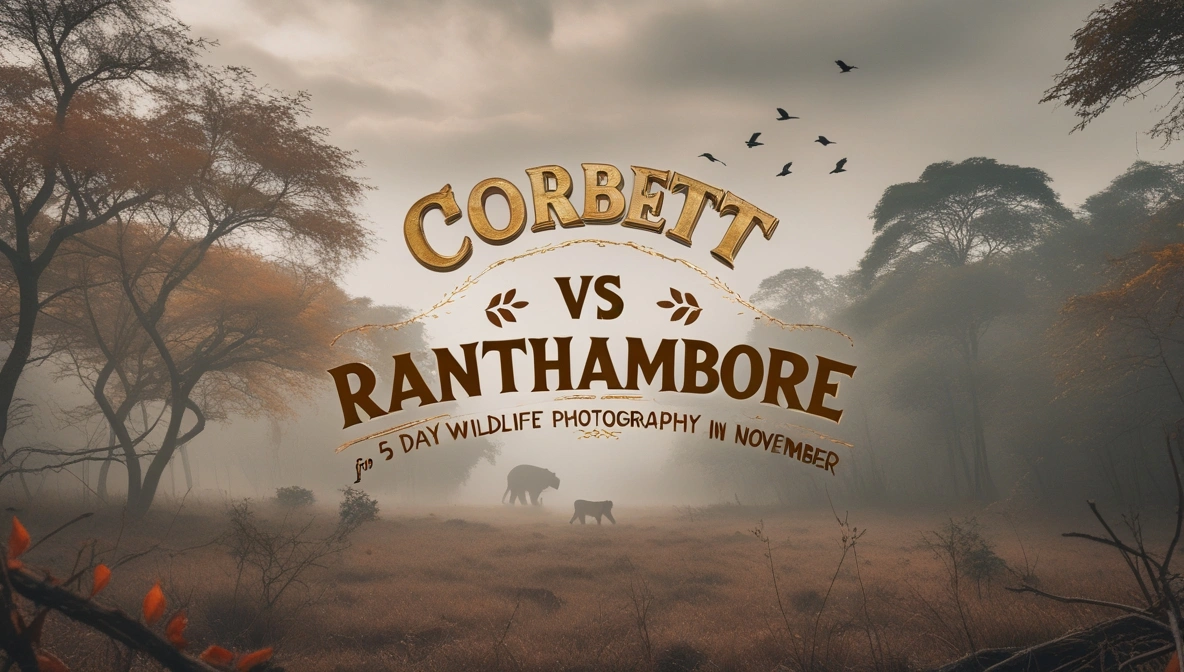 Compare Corbett and Ranthambore for a 5 Day Wildlife Photography Trip in November on a 50K Budget