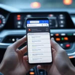 how do i use search live to identify the signs showing on my car dashboard