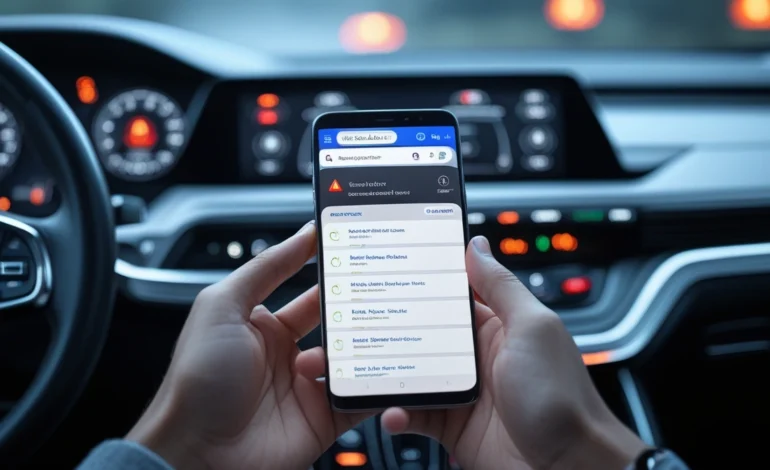 how do i use search live to identify the signs showing on my car dashboard