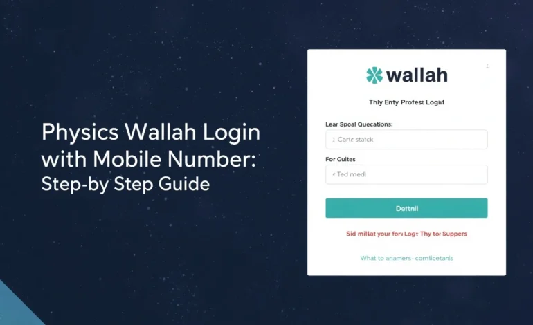 physics wallah login with mobile number